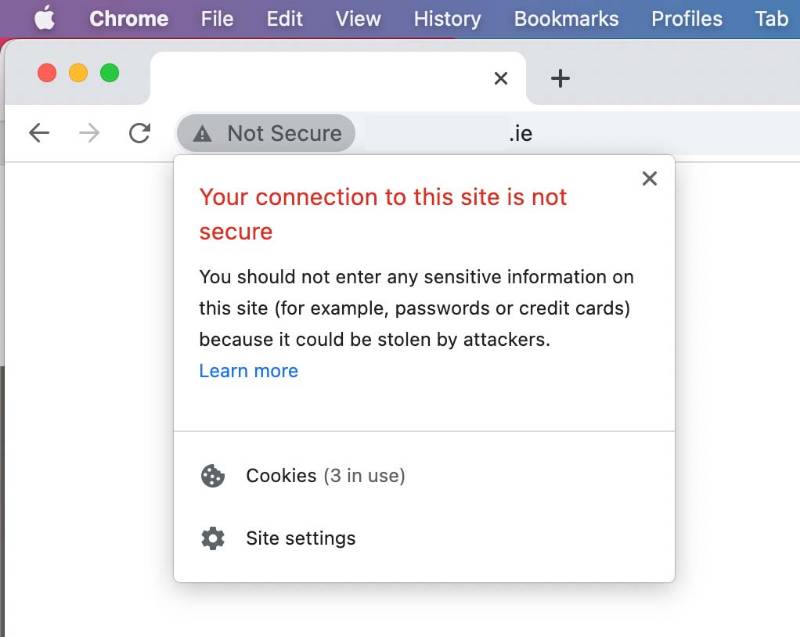 Chrome http not secure