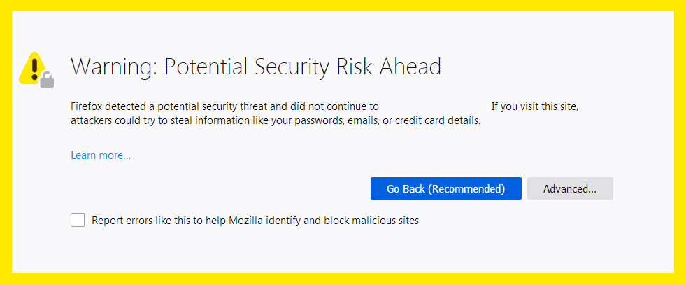 Firefox warning expired SSL